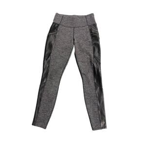 Athleta Herringbone Luxe Metro Drifter Leggings Small Black Gray